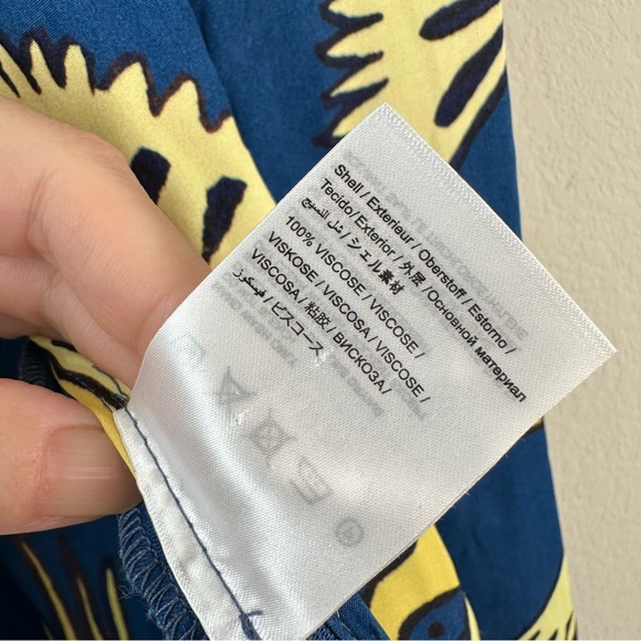 Farm Rio x Anthropologie Fringe Hem Bird Wrap Midi Dress SZ M - Picture 5 of 7